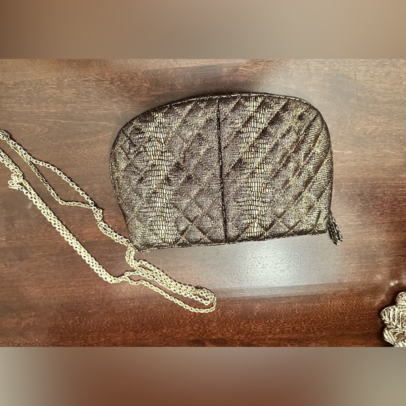 Gap gold & black handbag/clutch - Picture 2 of 5